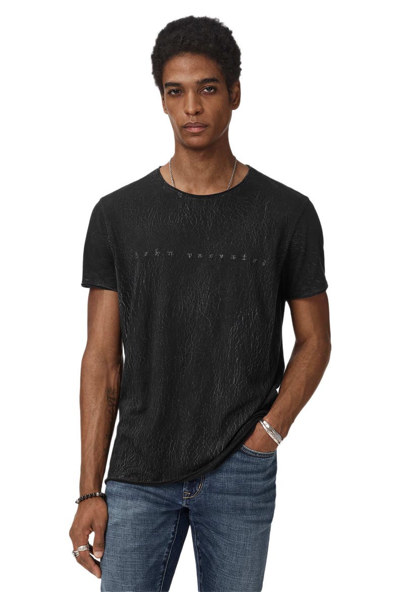 Raw Edge Graphic T-Shirt, Alternate, color, BLACK