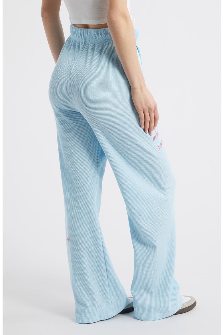 Life is Sweet Waffle Knit Wide Leg Sweatpants, Alternate, color, BLUE
