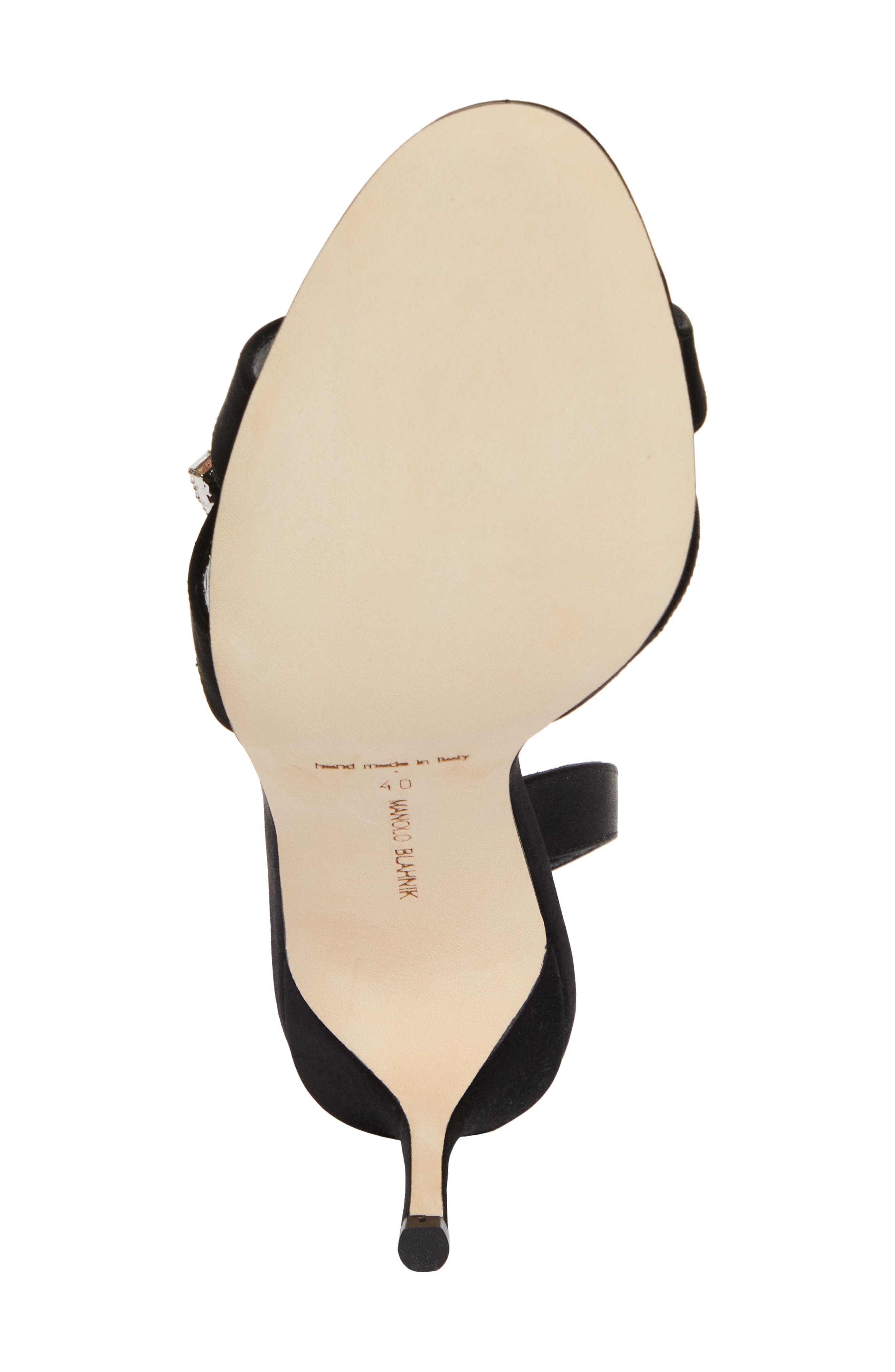 Manolo Blahnik Ramisli Crystal Buckle Slingback Sandal, Alternate, color, 