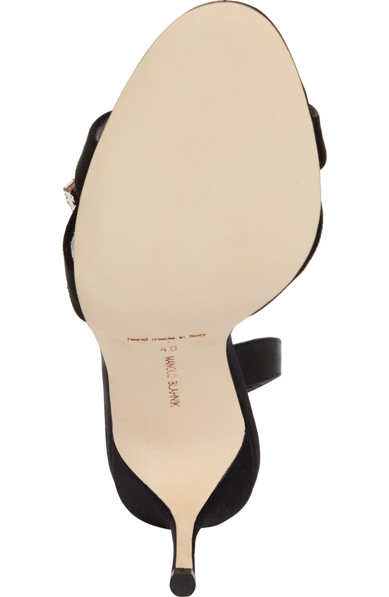 Manolo Blahnik Ramisli Crystal Buckle Slingback Sandal, Alternate, color,