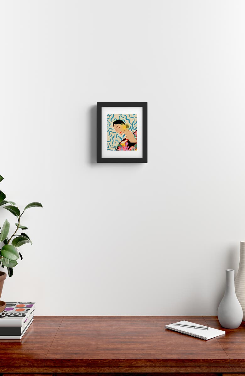 Deny Designs Deny Deigns Smiling Woman Framed Wall Art, Alternate, color, Multi