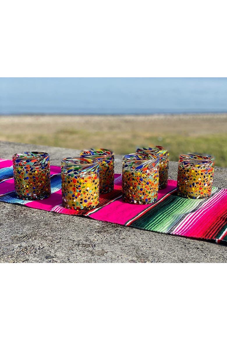 Confetti Rock Tumbler Glasses - Set of 6, Alternate, color, Confetti