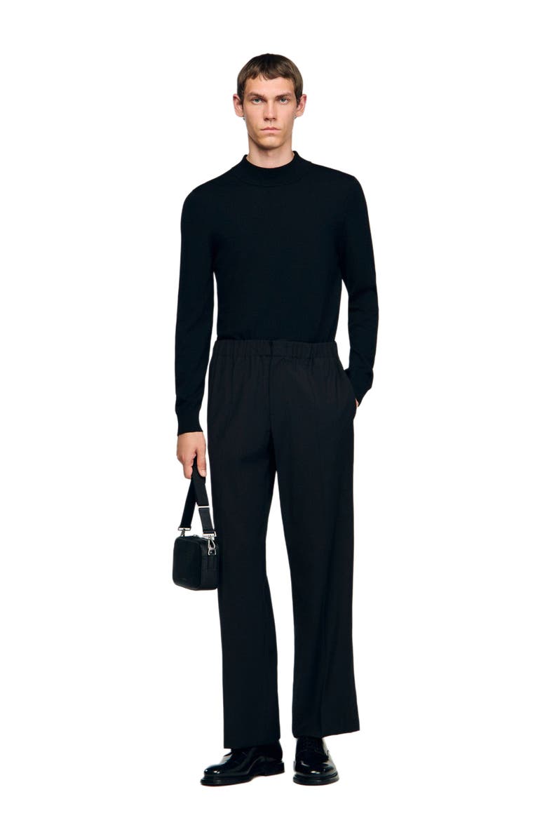 SANDRO Wide-leg trousers, Alternate, color, 