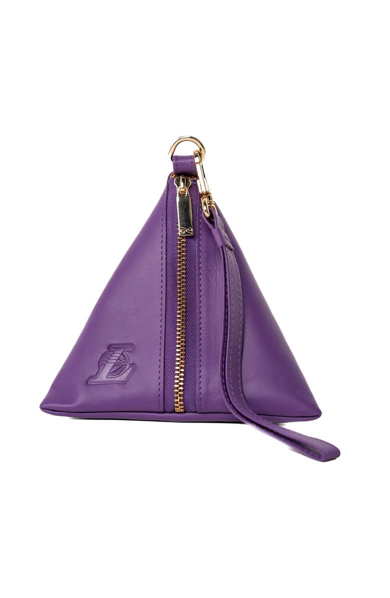 LUSSO Los Angeles Lakers Rhea Dumpling Wristlet, Main, color, Purple