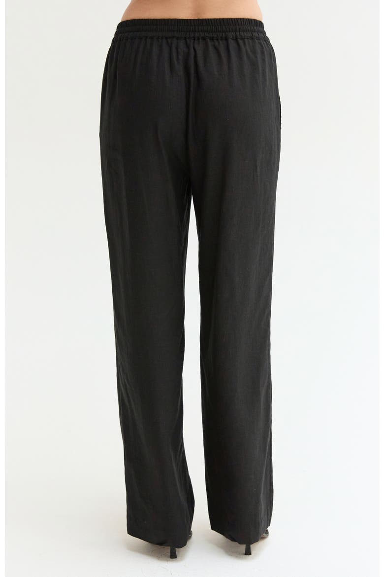 Easy Wear Linen Blend Pants, Alternate, color, Black