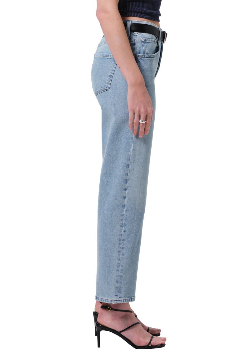 Delfina High Waist Straight Leg Jeans, Alternate, color, SALOON
