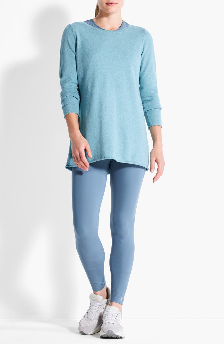 NZ ACTIVE by NIC+ZOE Cool Down Twist Back Sweater, Alternate, color, Cove