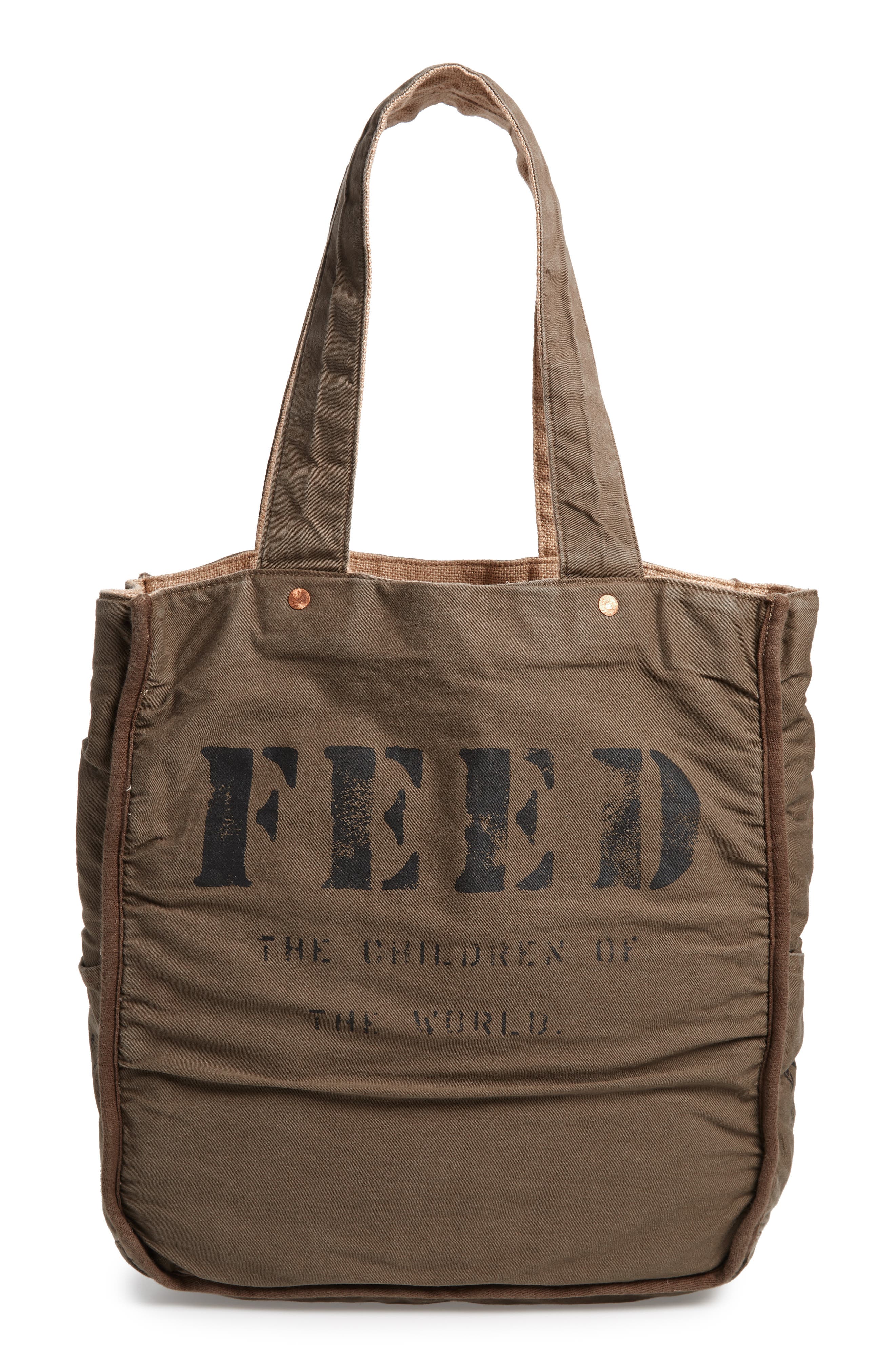 1 Bag Burlap Tote, Main, color, GRAY
