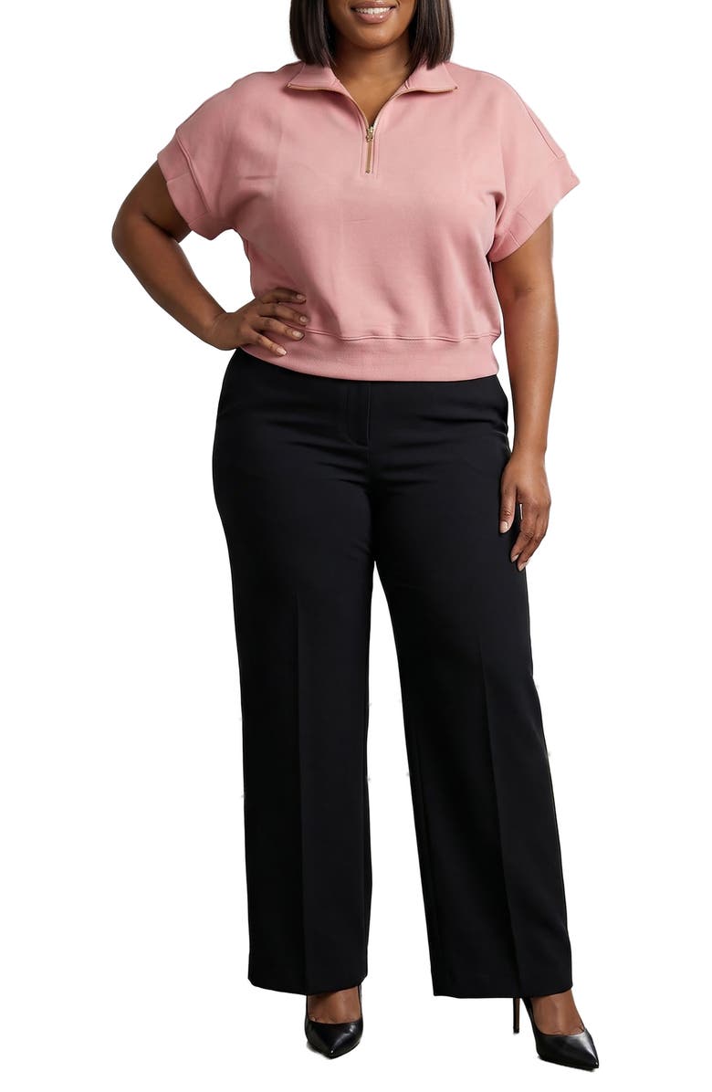 Standards & Practices Short Sleeve Half-Zip Top, Alternate, color, 