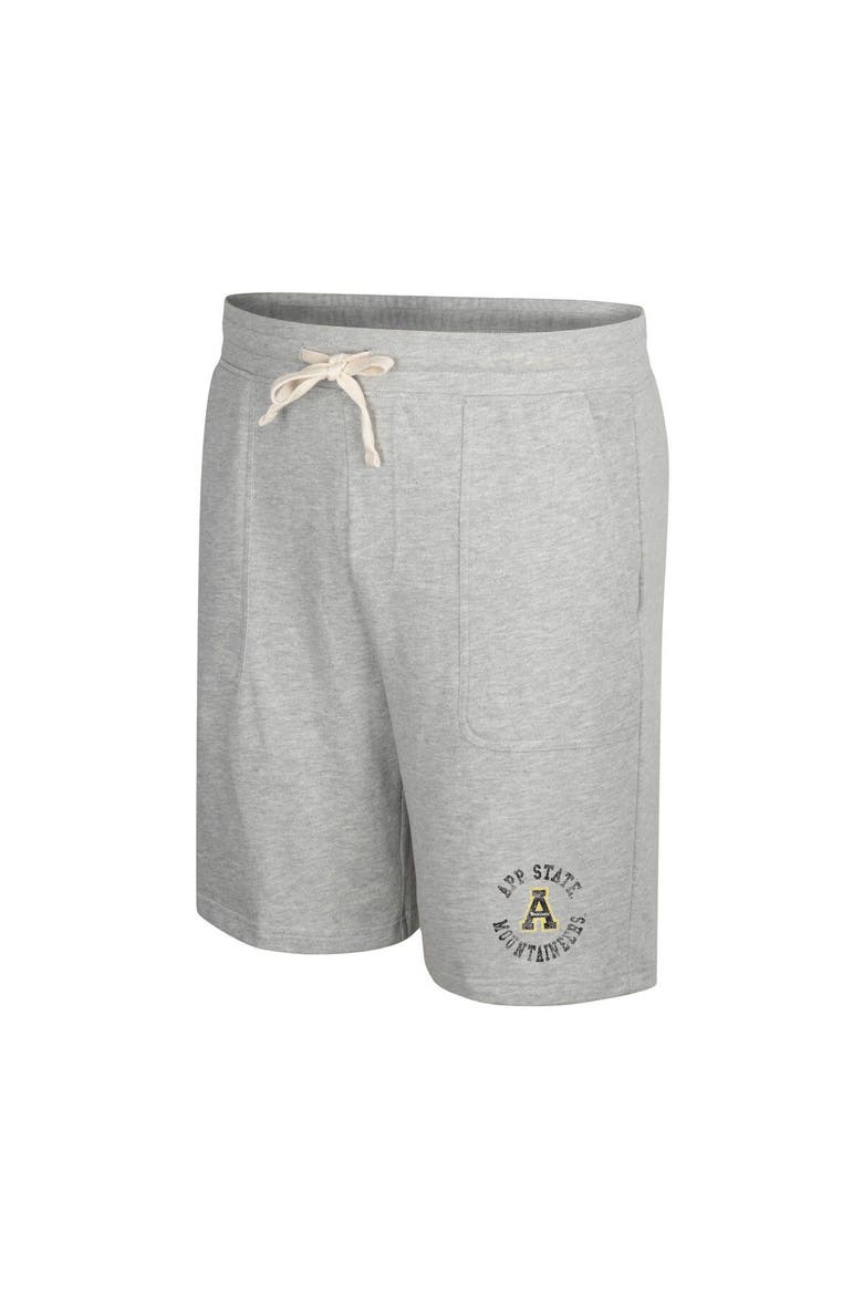 Men's Colosseum Heather Gray Appalachian State Mountaineers Love To Hear This Terry Shorts, Alternate, color, Heather Gray