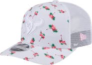 New Era Men's New Era White Houston Texans Adventure Flamingo Pattern 9SEVENTY Stretch-Snap Hat