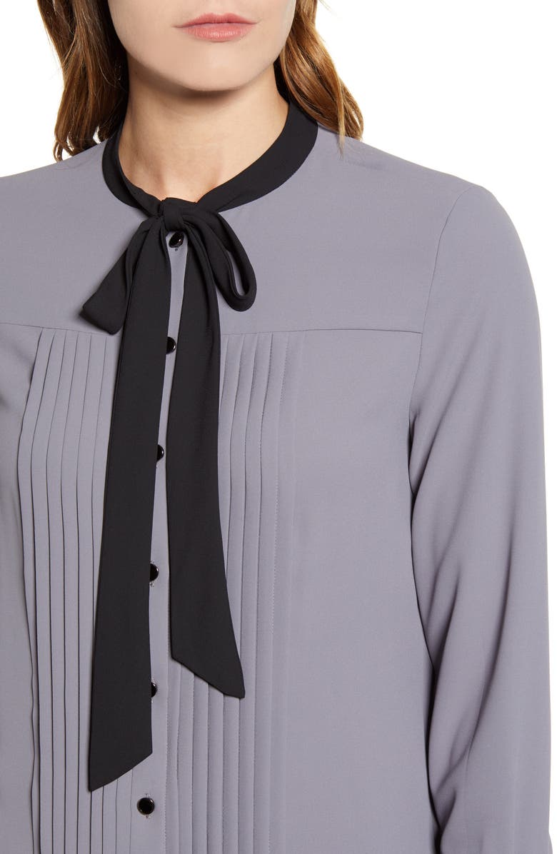Anne Klein Tie Neck Blouse, Alternate, color, 