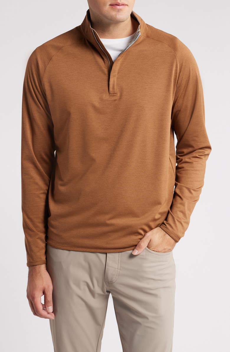 Peter Millar Crown Crafted Stealth Performance Quarter Zip Pullover, Main, color, 