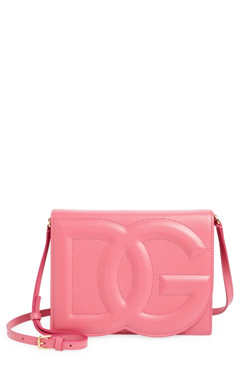 DG Logo Flap Leather Crossbody Bag