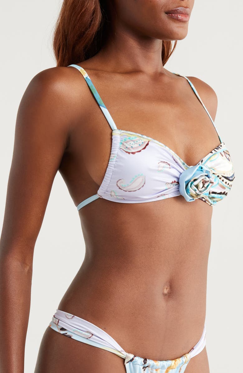 MONTCE St. Barths Rosette Bikini Top, Alternate, color, St. Barths Floral