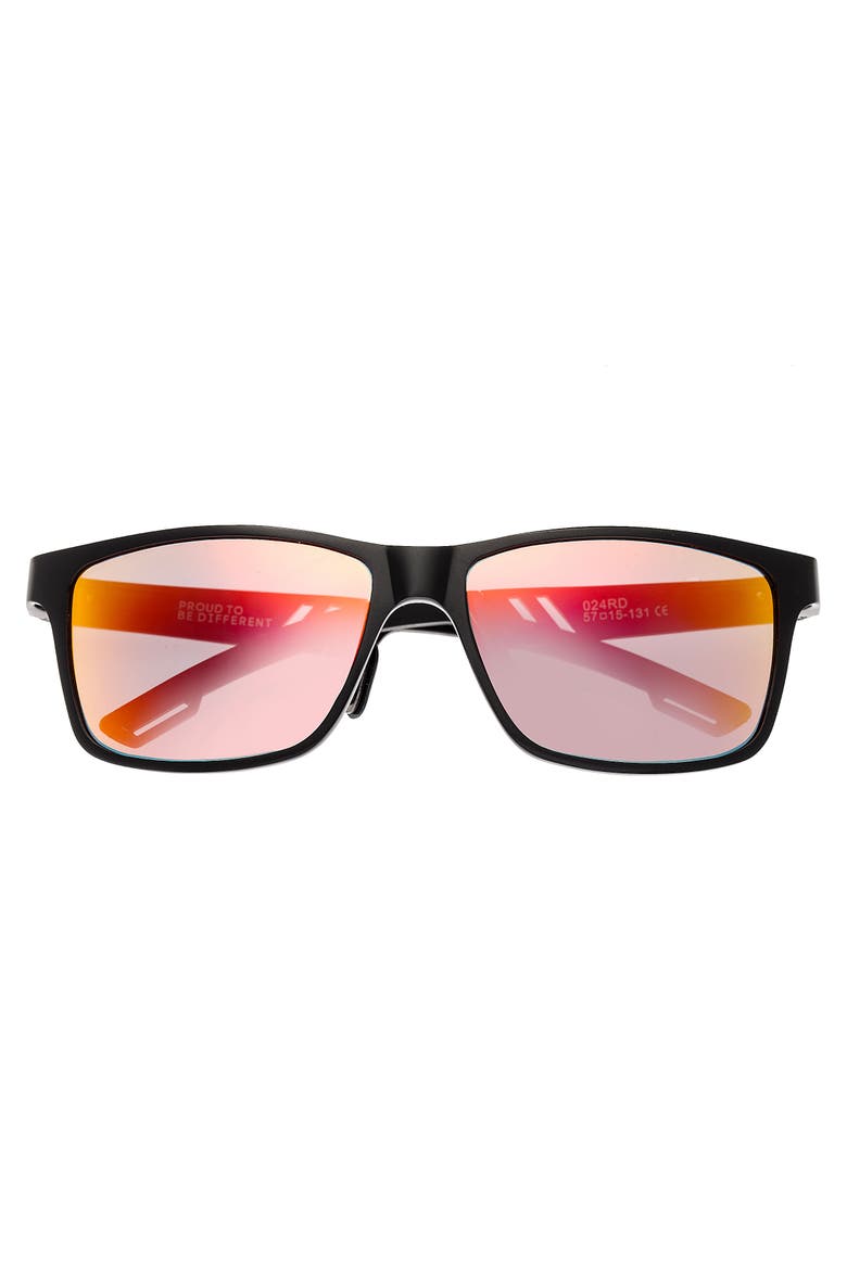Pyxis Titanium Polarized Sunglasses, Alternate, color, Black/Red-Yellow