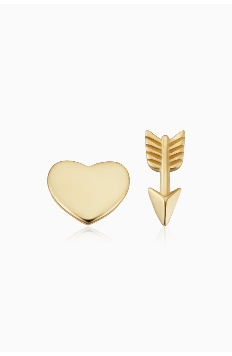 Oradina 14K Yellow Gold Cupid Studs, Main, color, Yellow Gold