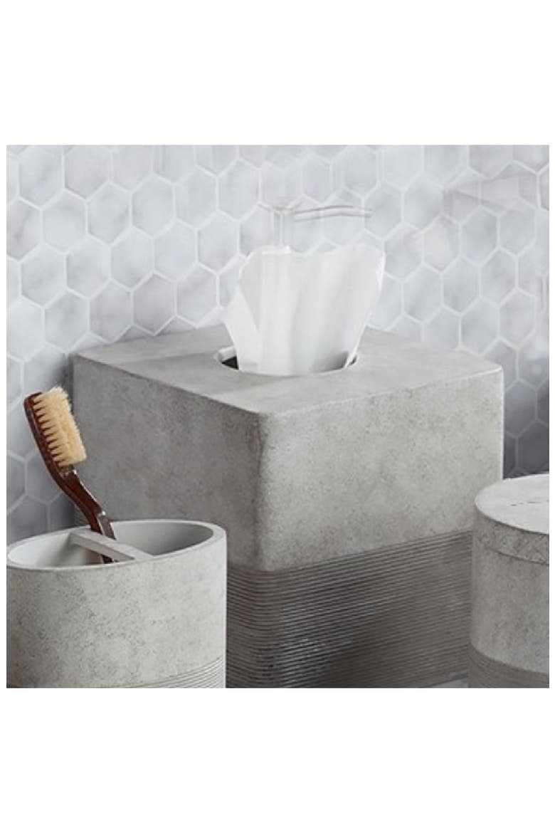 City Line Tissue Box Cover, Alternate, color, GREY