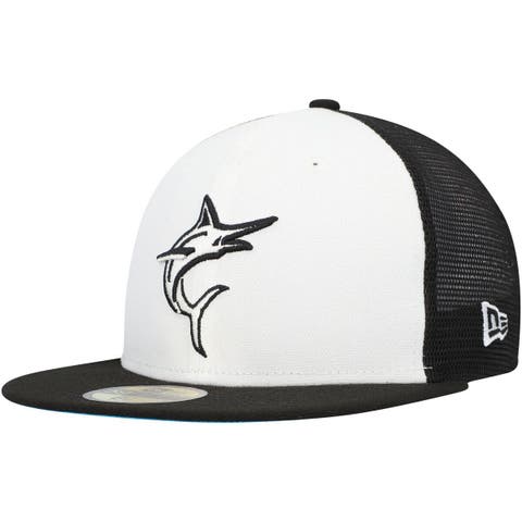 Men's New Era White/Black Miami Marlins 2023 On-Field Batting Practice 59FIFTY Fitted Hat