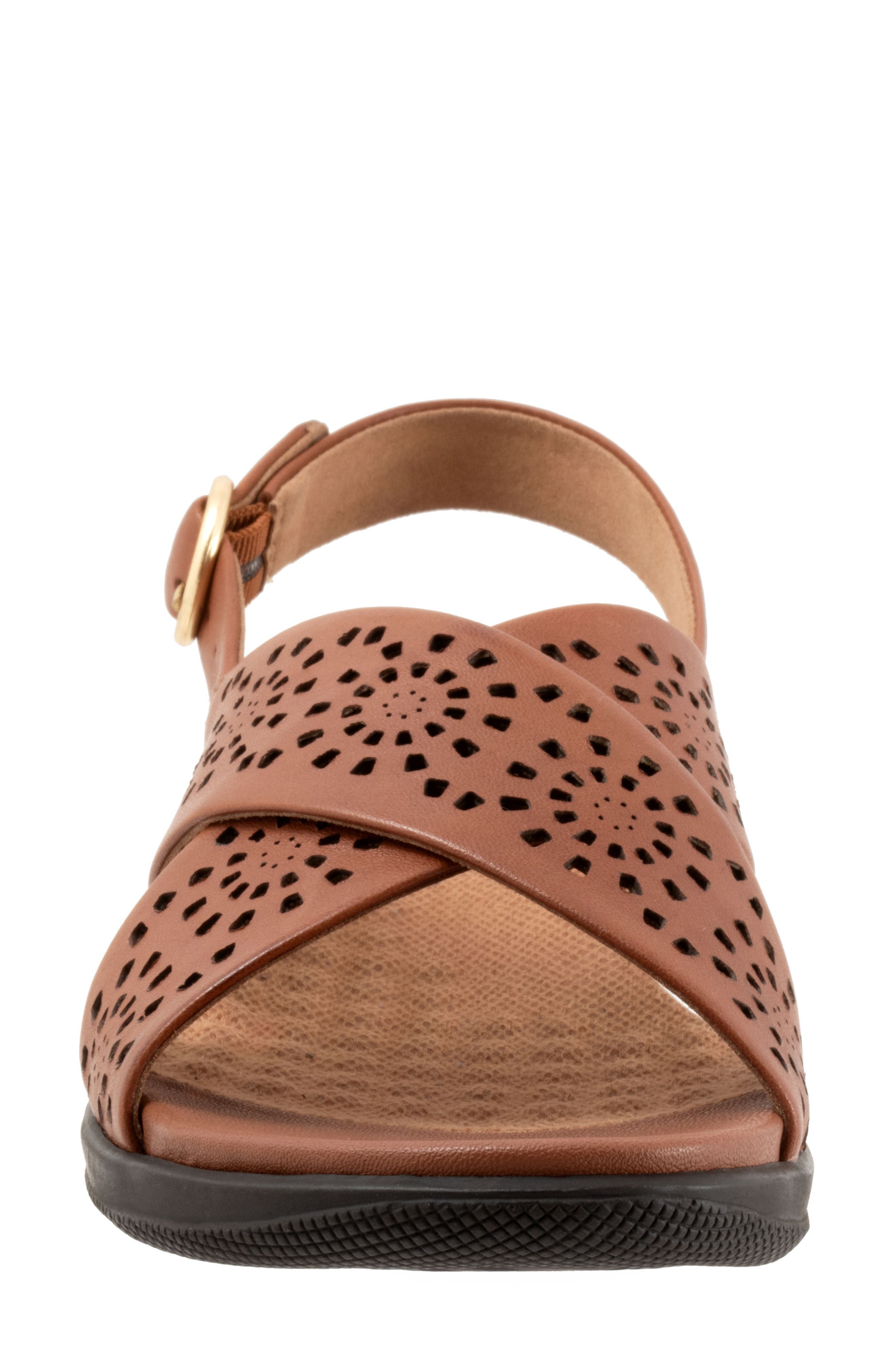 SoftWalk<sup>®</sup> Tillman Perforated Slingback Sandal, Alternate, color, Luggage