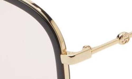 GUCCI GUCCI 57MM AVIATOR SUNGLASSES