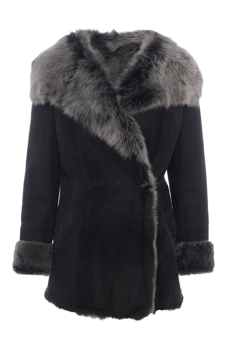 GORSKI Merino Toscana Lamb Short Jacket, Alternate, color, Black Brisa