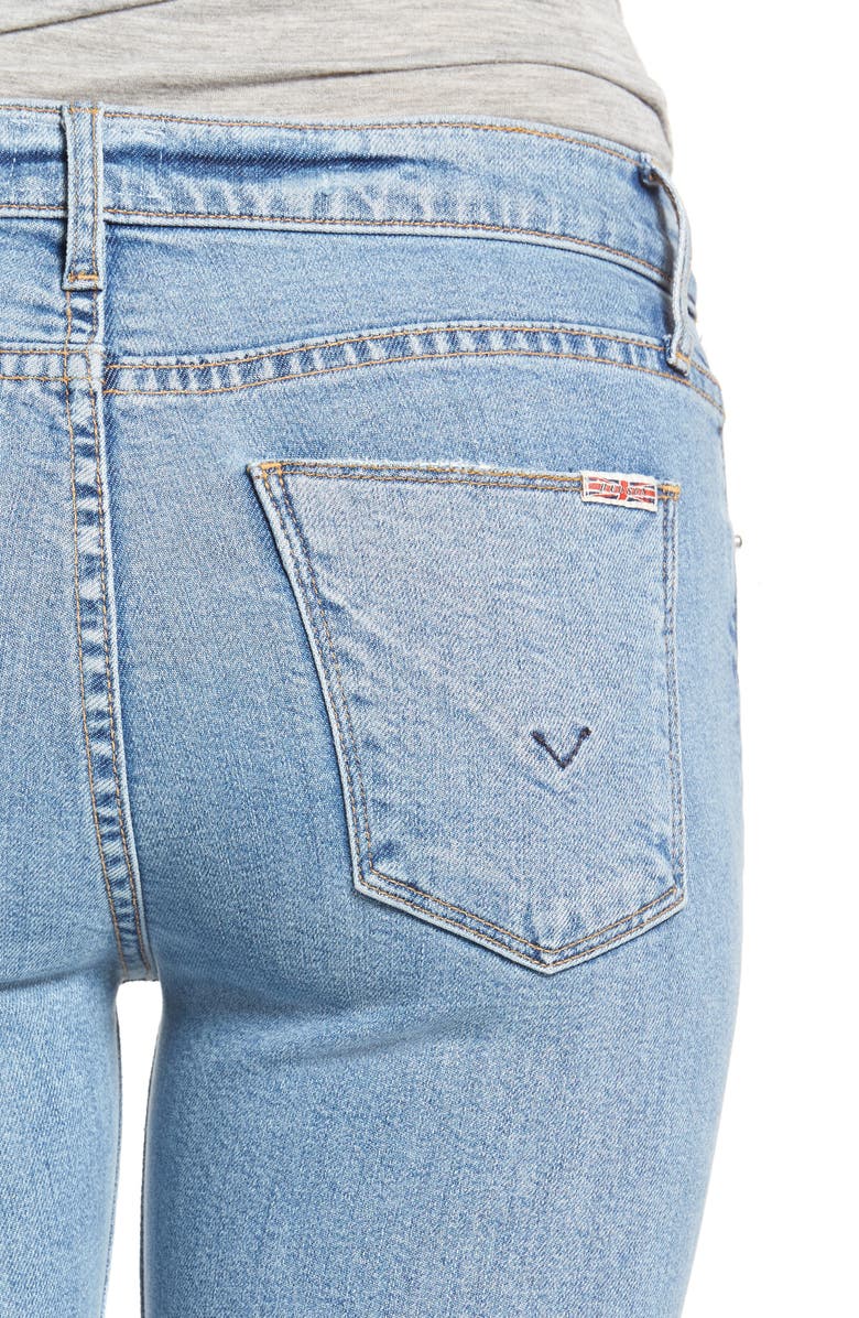 Hudson Jeans Nico Raw Hem Ankle Super Skinny Jeans, Alternate, color, 
