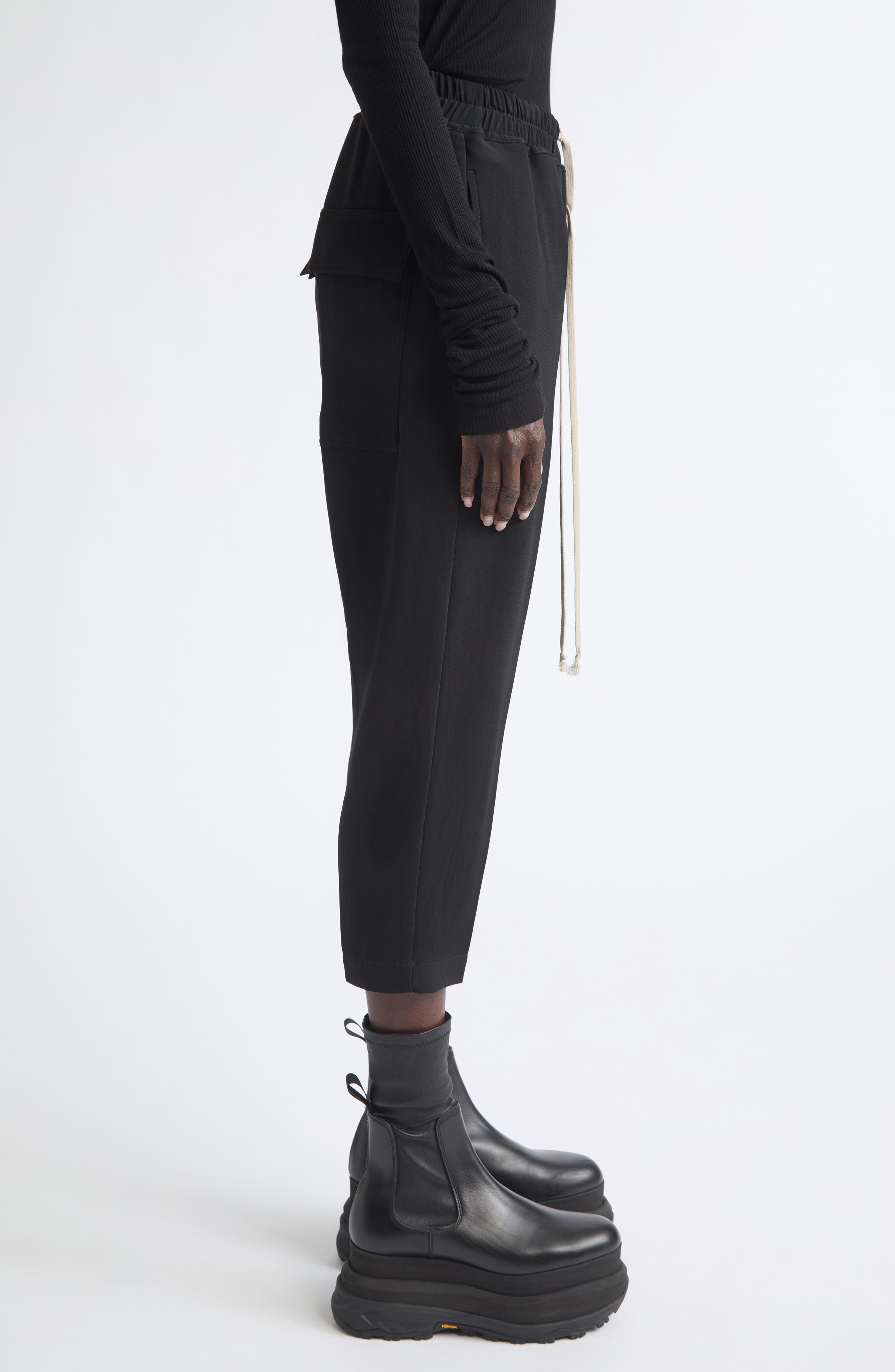 Rick Owens Astaire Crepe Crop Pants (Women) | Nordstrom