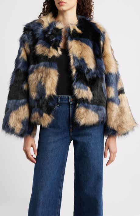 FARM Rio Multicolor Faux Fur Coat