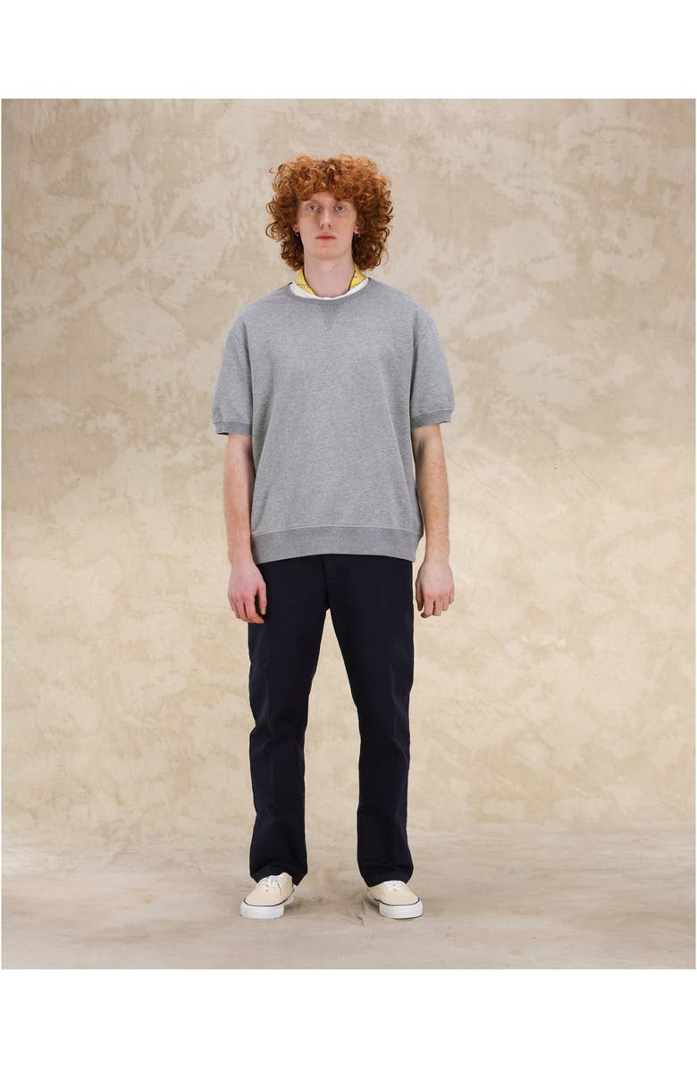 Fortela Ohio Brushed Jersey Short Sleeve Sweatshirt, Alternate, color, Grey