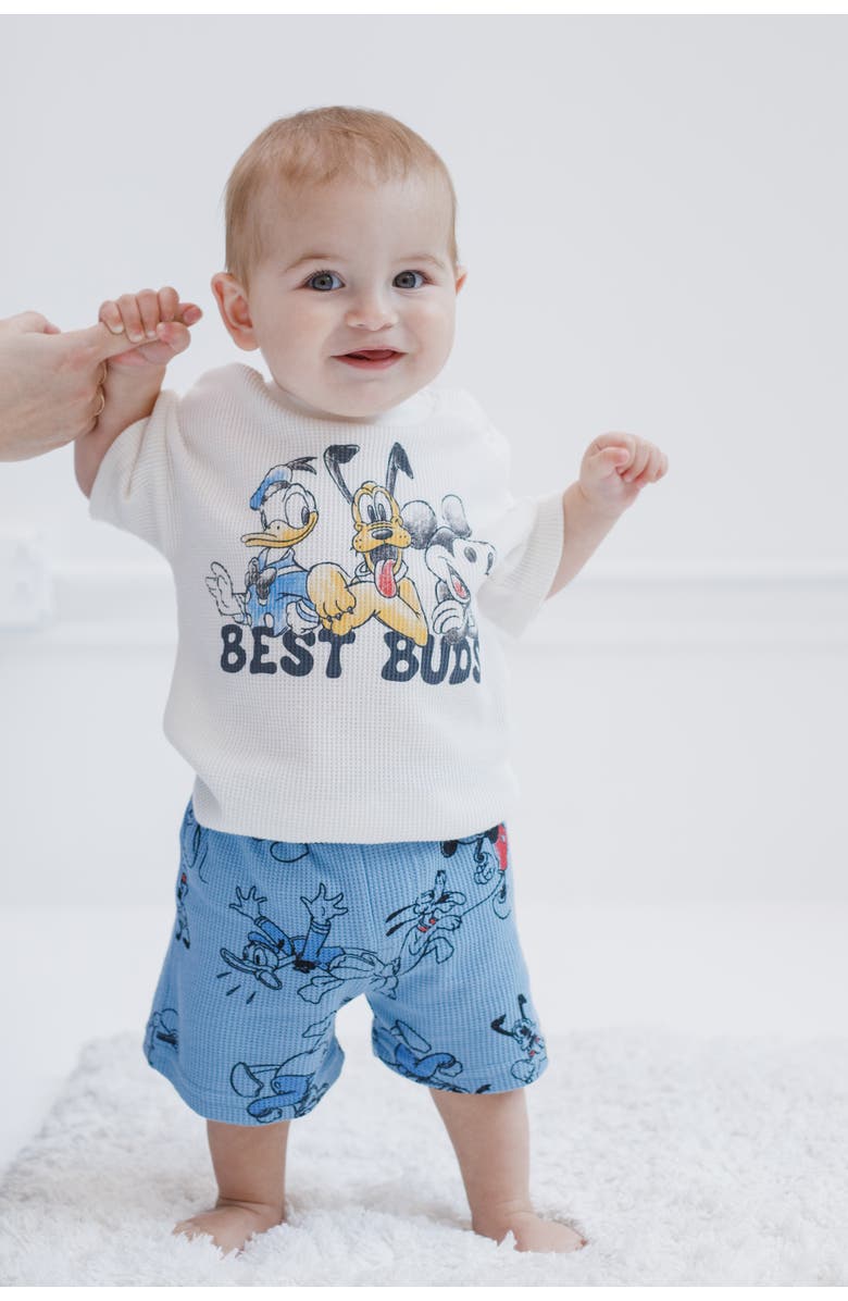 Disney Mickey Mouse 2-Piece T-Shirt and Shorts Set, Alternate, color, Mickey Friends Blue