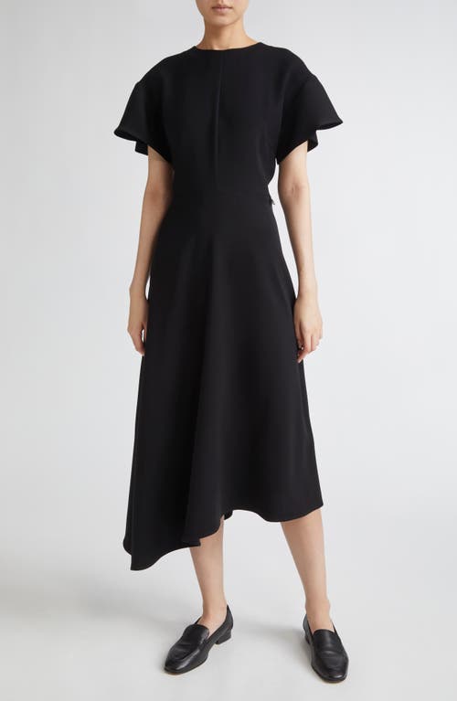 Herno Asymmetric Cady Dress In Black