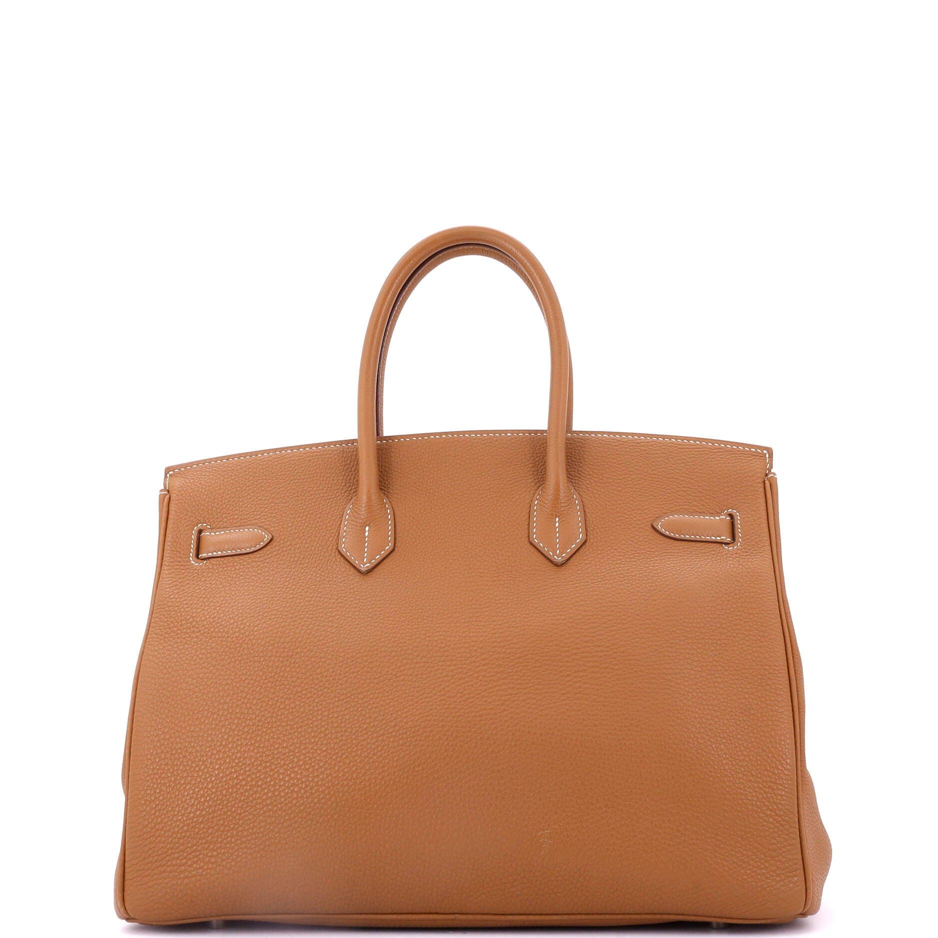 Pre-Owned Hermes Birkin Handbag Brown Togo with Palladium Hardware 35, Alternate, color, 