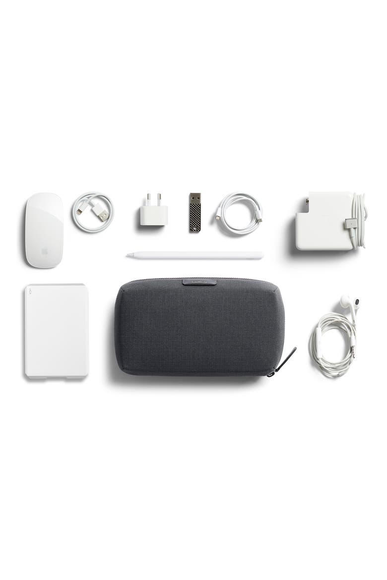 Water Resistant Recycled Polyester & Recycled Nylon Tech Case, Alternate, color, BLACK