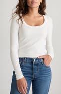Marine Layer Lexi Sun-In Scoop Neck Long Sleeve Rib T-Shirt