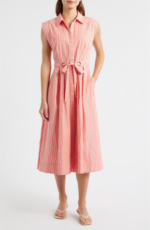 Mix Stripe Shirtdress