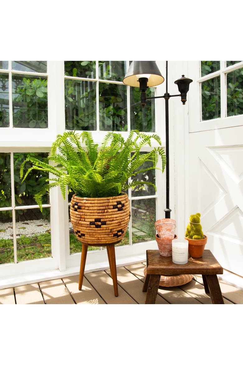 27-in UV Resistant Artificial Real Touch Boston Fern Plant, Alternate, color, Green