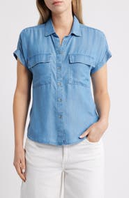 beachlunchlounge Beatrix Denim Button-Up Shirt