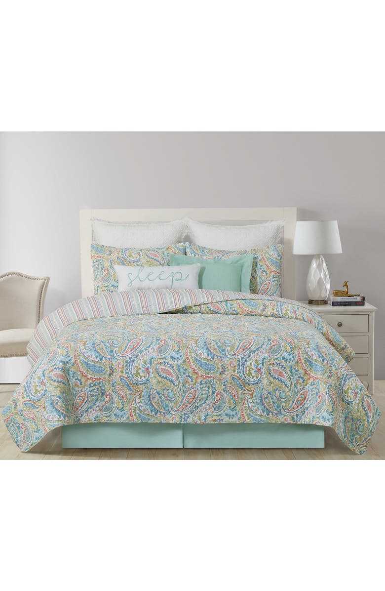 C&F Home Maisie Paisley Cotton Quilt Set  - Reversible and Machine Washable, Alternate, color, Pink