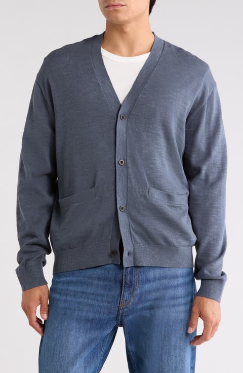 V-Neck Slub Cardigan