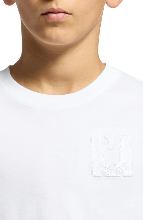 Shop Psycho Bunny Kids' Genoa Embroidered T-shirt In White