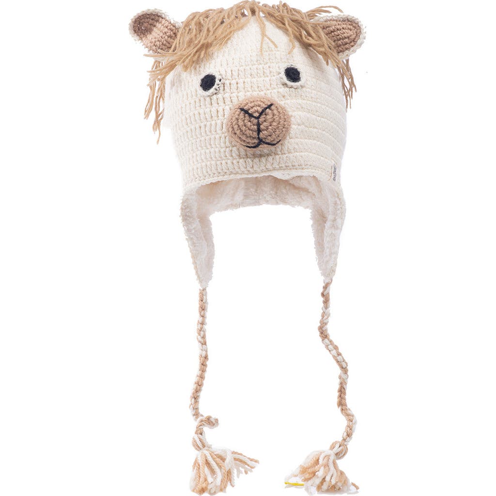 Nirvana Designs Crochet Pony Hat In White