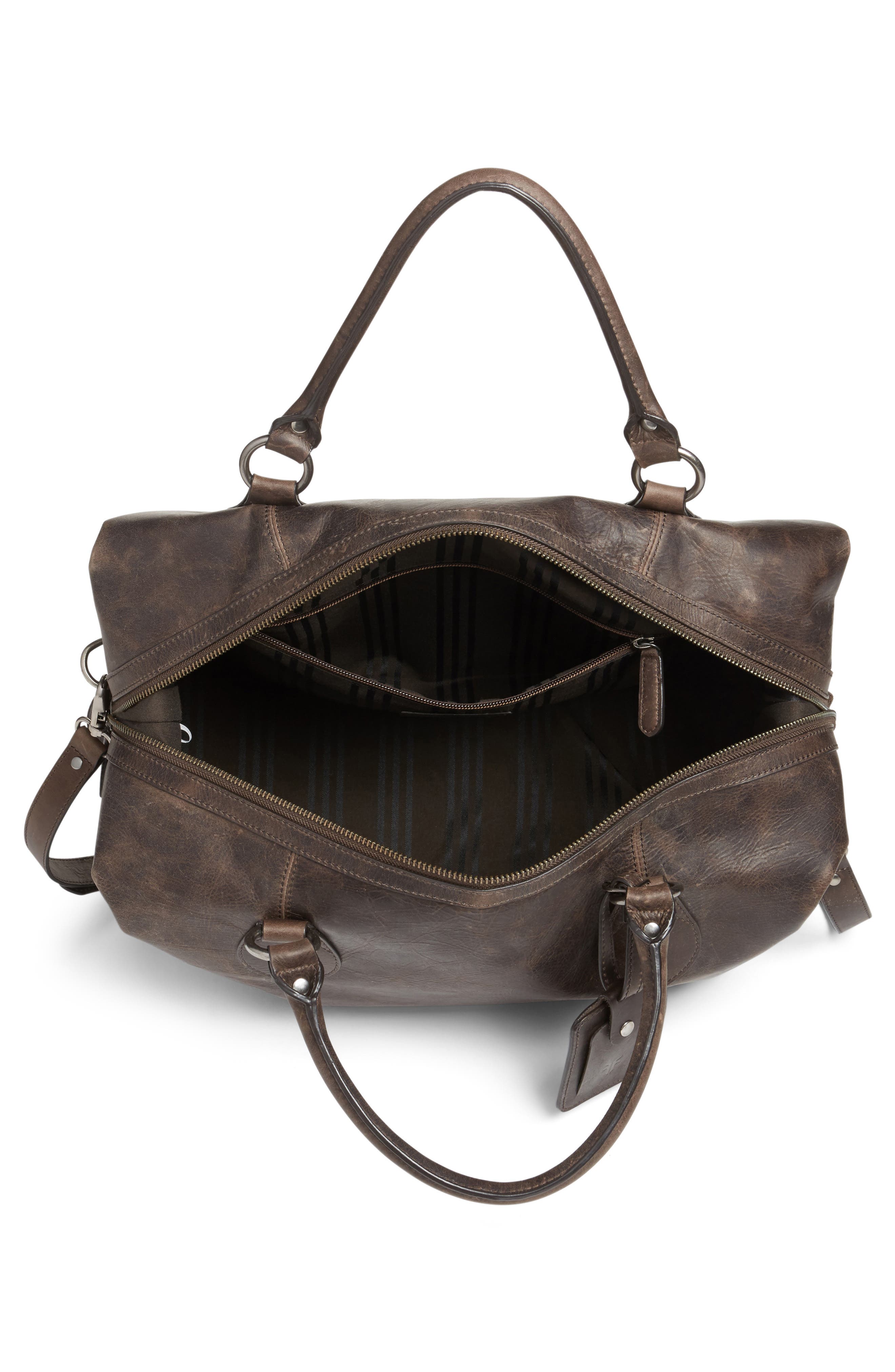 Frye 'Logan' Leather Overnight Bag, Alternate, color, 