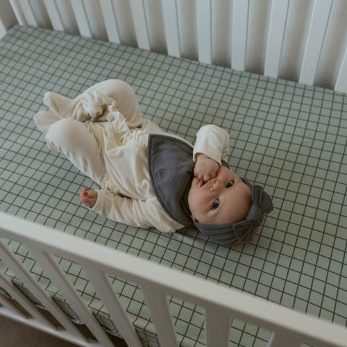 Parker Baby Co. Crib Sheets In Sage Windowpane