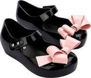 Mini Melissa Kids' Ultragirl Classy Bow Mary Jane Flat