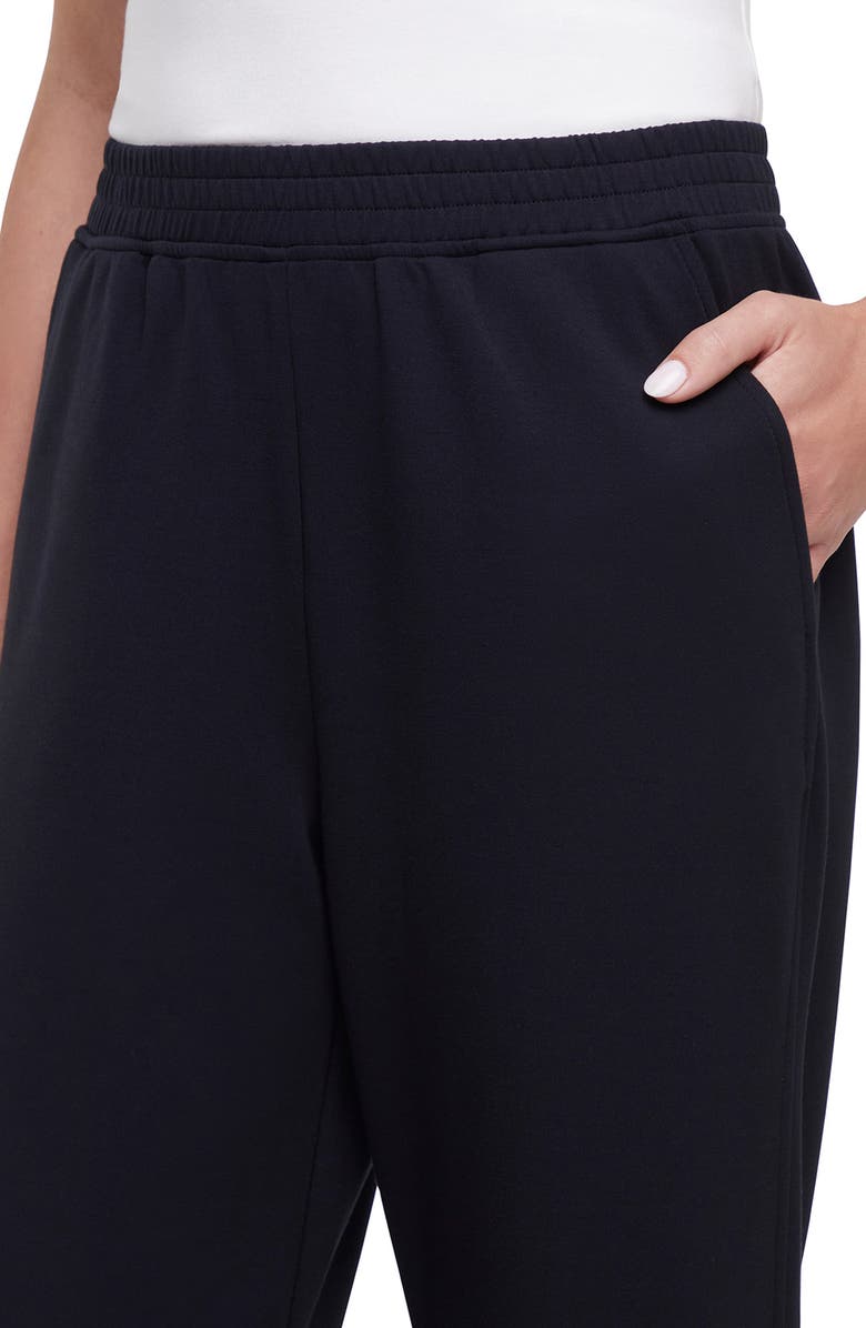 Three Dots Lana Straight Leg Sweatpants, Alternate, color, Black Beauty