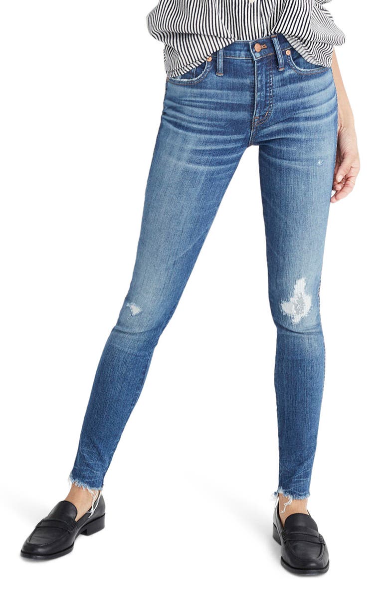 Madewell 9-Inch High Waist Ankle Skinny Jeans, Main, color, 