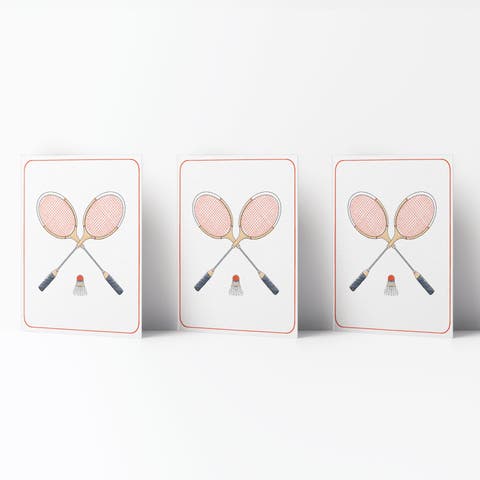 Everyday Greeting Card Pack (3ct) "Badminton Weekender Society"