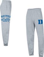 Champion Men's Champion Heather Gray Duke Blue Devils Powerblend Banded Fleece Sweatpants