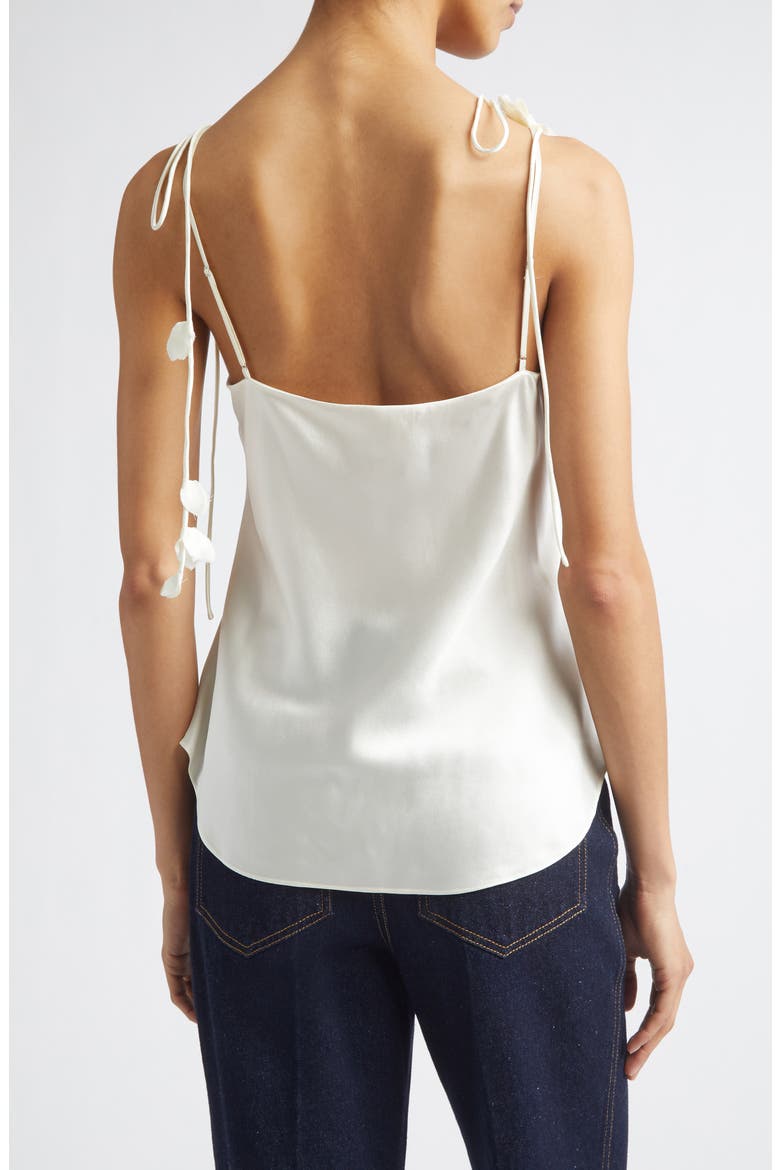 Marta Trailing Flower Silk Camisole, Alternate, color, IVORY